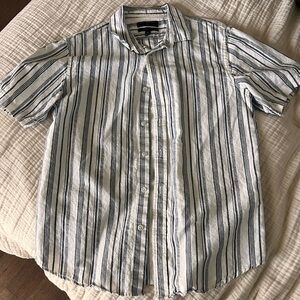 Banana Republic Men's Striped Shirt - Black and White